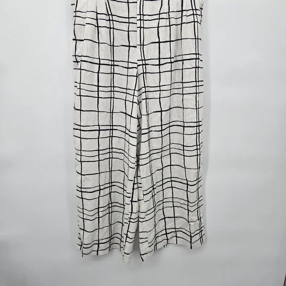 Haven + Blair Black White Pants Size Medium Wide Leg Casual Light - Picture 4 of 9